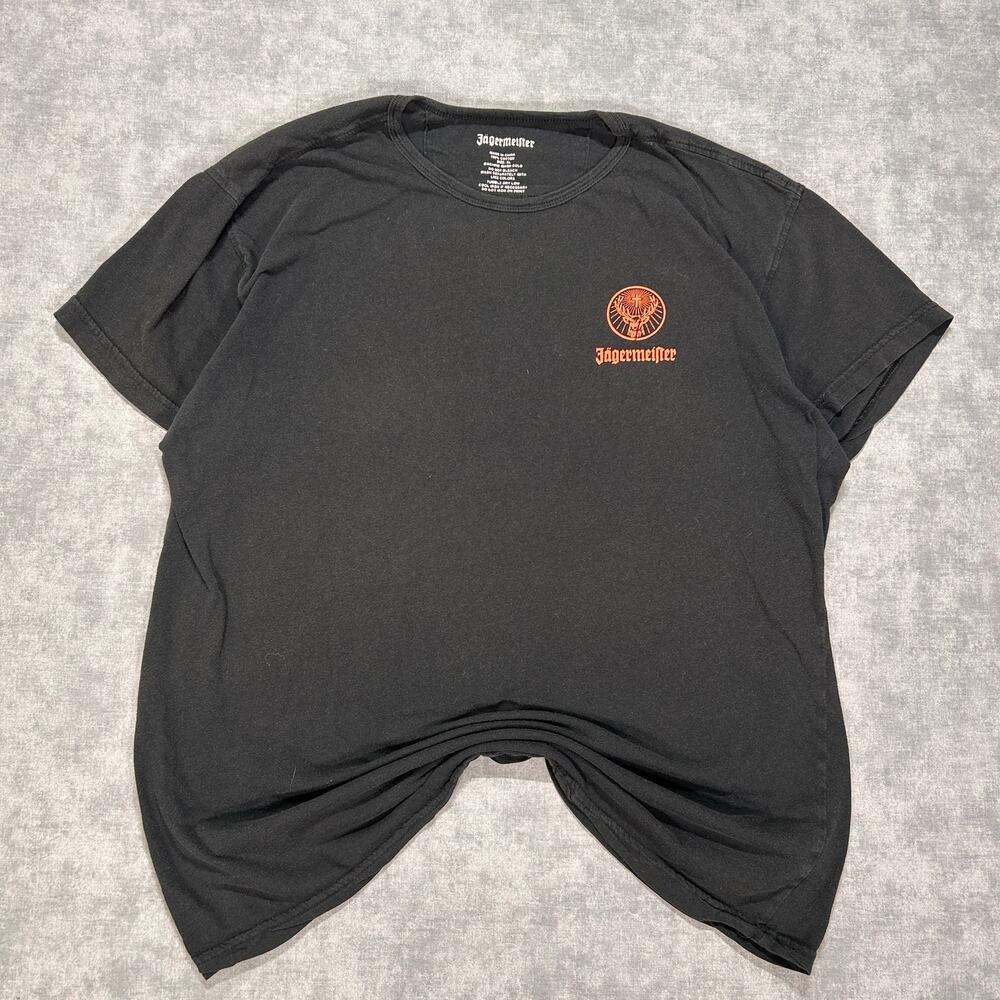 Jagermeister "Happy Ending" casual short sleeve graphic tshirt womens XL